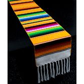 Fiesta Table Accessories Golden Yellow Woven Serape Table Runner Image